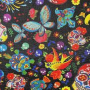 CALAVERA, mexikói koponya mintás lakástextil, dekorvászon