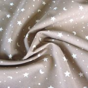 KIDDY drapp csillagos-holdas lakástextil, dekorvászon