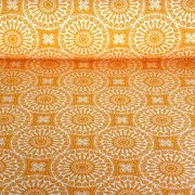   FUJI narancs körcsipke mintás spanyol lakástextil méteráru