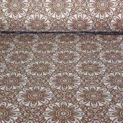 HALASI, csipkemintás lakástextil, dekorvászon, taupe, barna. 140 cm és 280 cm széles
