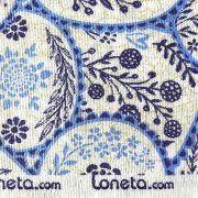 ONA, virágos, mézeskalács mintás spanyol lakástextil, dekorvászon